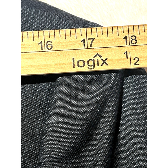 JF Ferrar Mens 38R Slim Fit Navy Blue Micro-Stripe Casual Blazer Sport Jacket - Picture 10 of 14